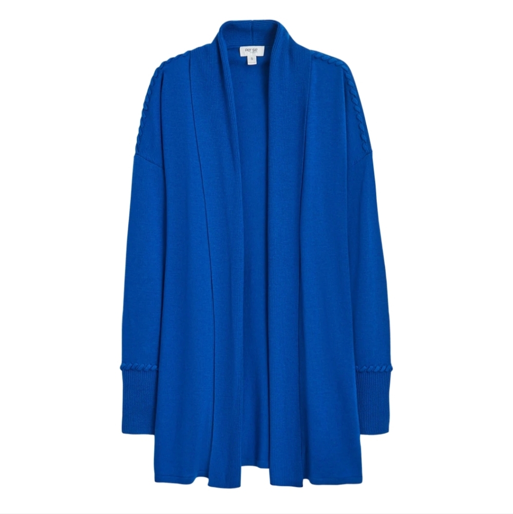 Per Se Royal Blue, Long Cardigan, Sz M